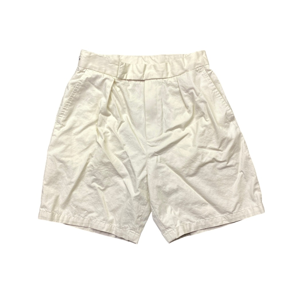Lacoste Mens Pleated Chino Shorts Cream Off White Cotton Twill EU Sz 36 Slovakia